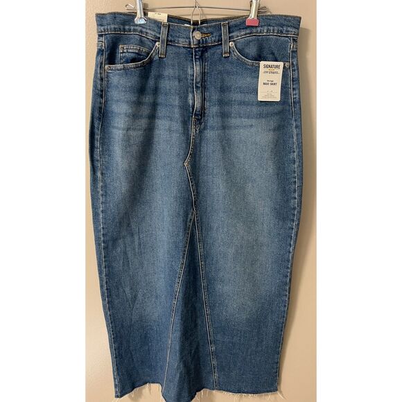 NWT Signature by Levi Strauss Heritage Maxi Denim Skirt. Size 10. - Picture 1 of 5